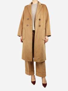 Anine Bing Brown double-breasted wool coat - size S