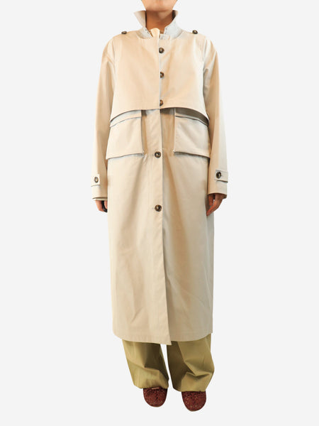 Pebble grey light shell trench coat - size UK 10 product image