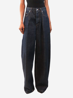 Indigo wide-leg jeans - size UK 8