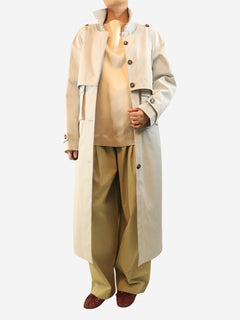 Pebble grey light shell trench coat - size UK 10 Coats & Jackets STEL 