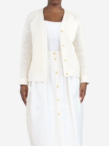 Olistic Cream Lima crochet cardigan - size L