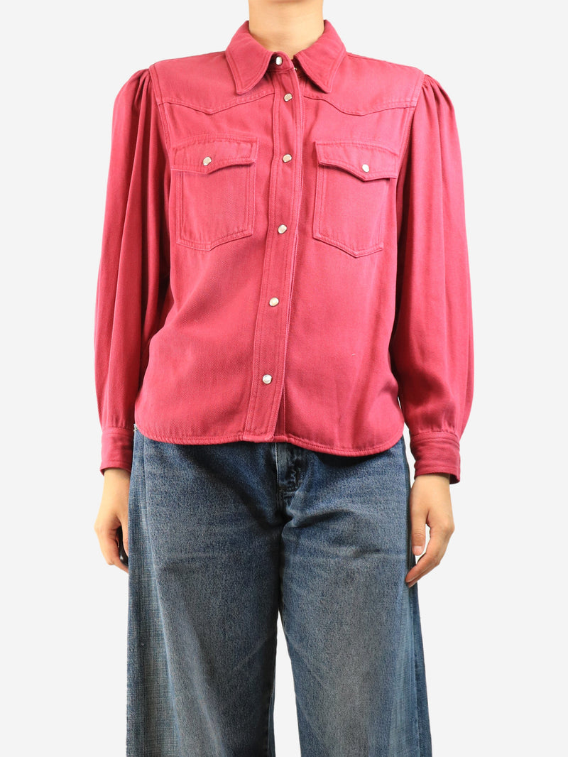Raspberry western shirt - size UK 14 Tops Marant Etoile 