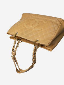 Chanel Tan 2006-2008 caviar leather GST tote bag