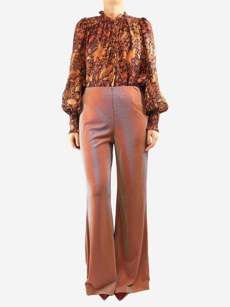 Brown lurex trousers - size L alternate image