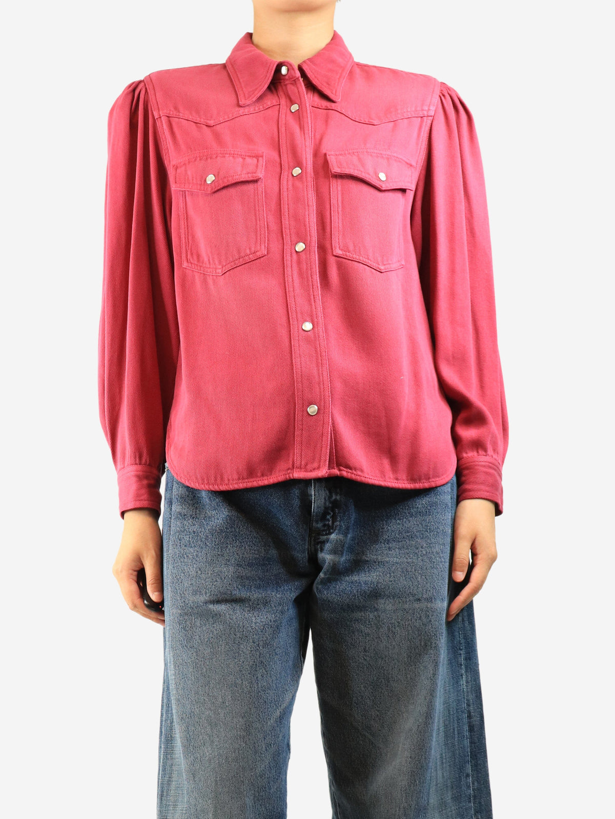 Raspberry western shirt - size UK 14 Tops Marant Etoile 