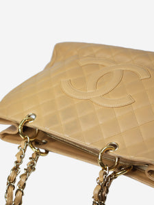 Chanel Tan 2006-2008 caviar leather GST tote bag