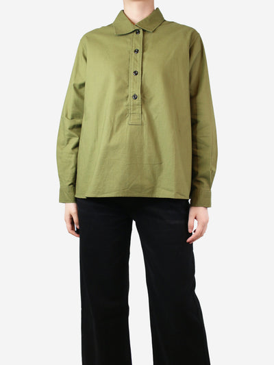 Green cotton oversized shirt - size S Tops MHL 