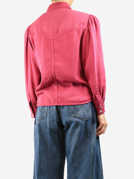 Raspberry western shirt - size UK 14 alternate image