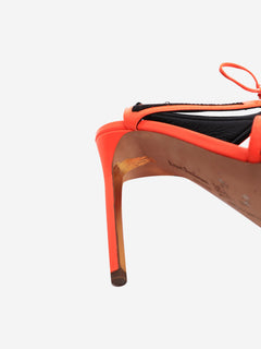 Black neon peep-toe sandals - size EU 39.5 Heels Rupert Sanderson 