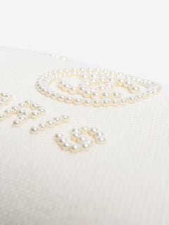 Cream 2019 Deauville pearl-embellished canvas tote bag Tote Bags Chanel 