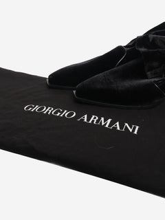Black velvet ankle boots - size EU 41 Boots Giorgio Armani 