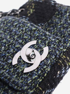 Chanel Blue and green 2004 Fantasy tweed shoulder bag