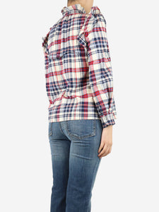 Isabel marant Etoile Multicolour ruffled check shirt - size UK 8