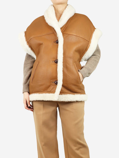 Tan Medilia shearling coat - size UK 6 Coats & Jackets Isabel Marant 