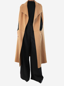 Toteme Camel Signature wool and cashmere coat - size XXS