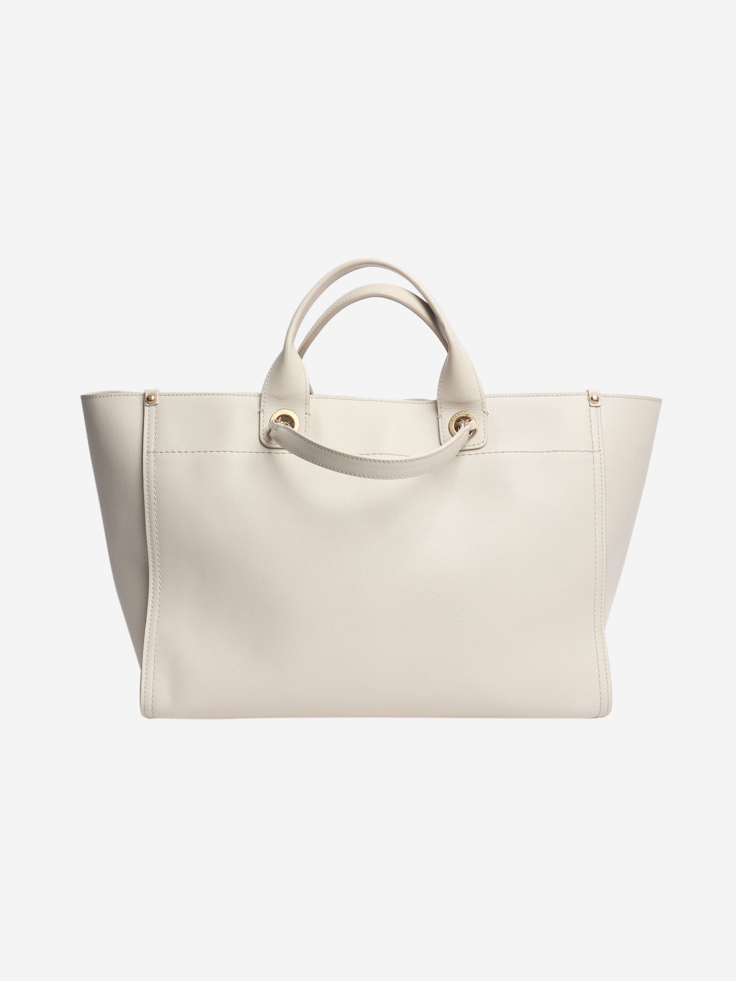 Cream 2018 studded leather Deauville tote Tote Bags Chanel 