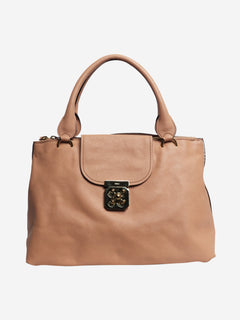 Peach Elsie leather tote bag Top Handle Bags Chloe 