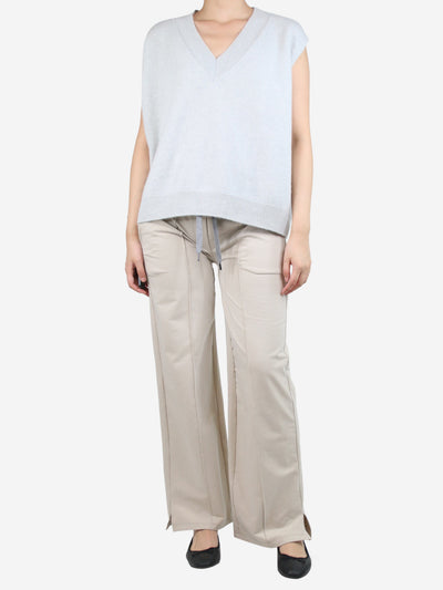 Neutral elasticated cotton trousers - size S Trousers Brunello Cucinelli 