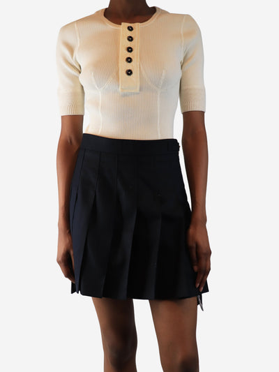Cream ribbed top - size XS Tops Bottega Veneta 