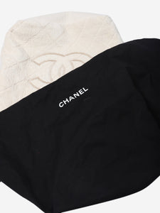 Chanel Cream tote bag with matching towel