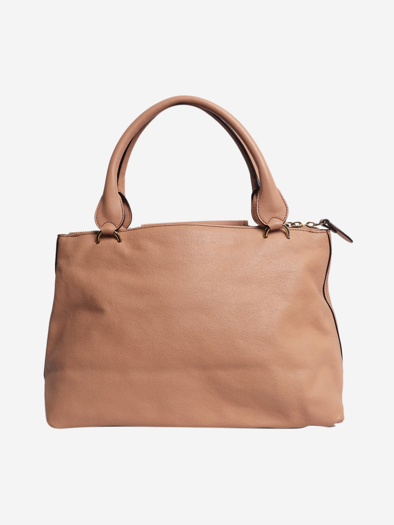 Peach Elsie leather tote bag Top Handle Bags Chloe 