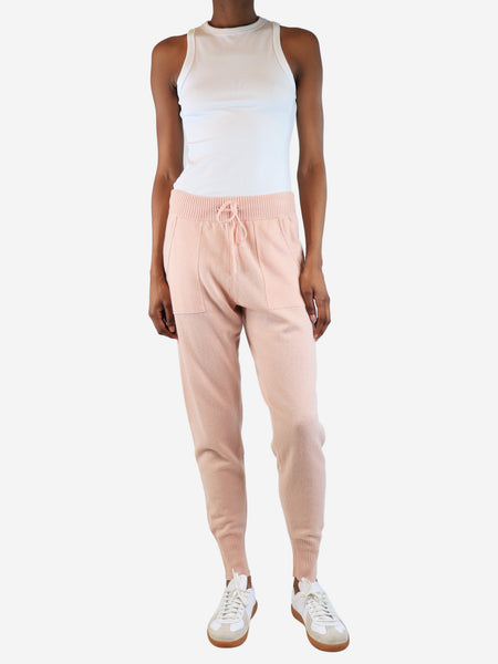 Pink wool-blend knit trousers - size M alternate image