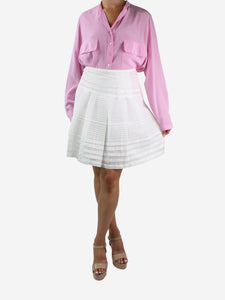 Prada White pleated mini skirt - size IT 38