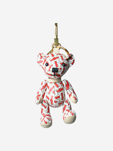 Burberry Red monogram Teddy bag charm