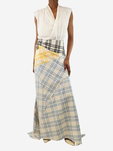 Rosie Assoulin Multicolour checkered maxi skirt - size UK 4