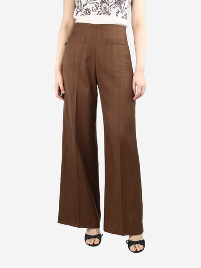Brown wide-leg trousers - size UK 10 Trousers Sandro 