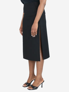 Jil Sander Black wool midi skirt - size UK 12