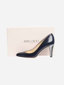 Jimmy Choo Dark blue glossy leather pumps - size EU 36.5