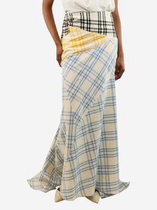 Rosie Assoulin Multicolour checkered maxi skirt - size UK 4