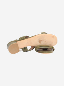 Malone Souliers Khaki leather sandal heels - size EU 42