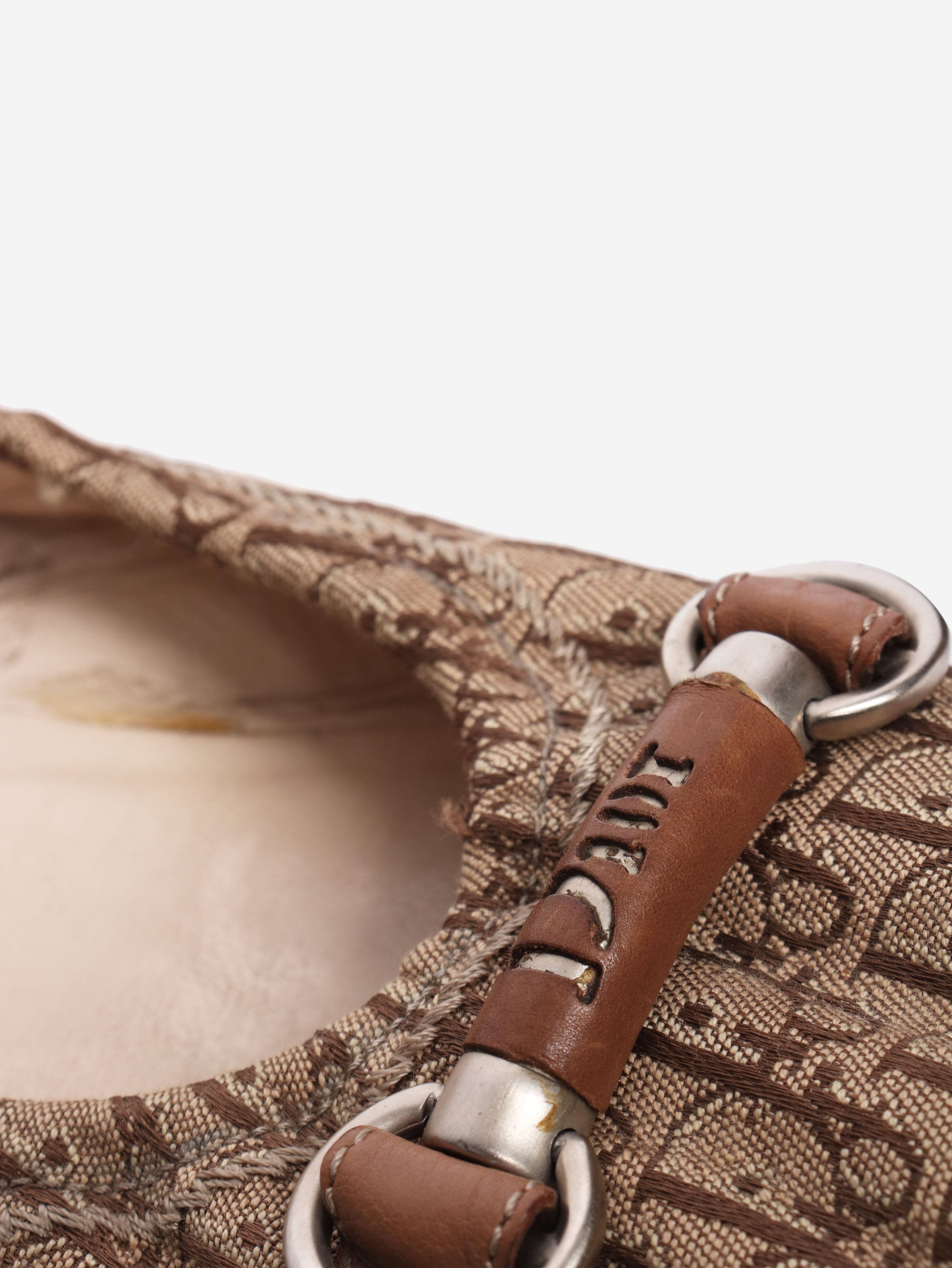 Vintage brown monogram ballet flats - size EU 38 (UK 5) Flat Shoes Christian Dior 