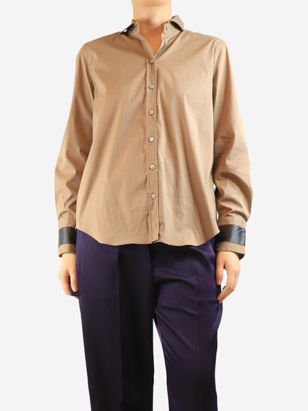 Brown cotton shirt - size M product image