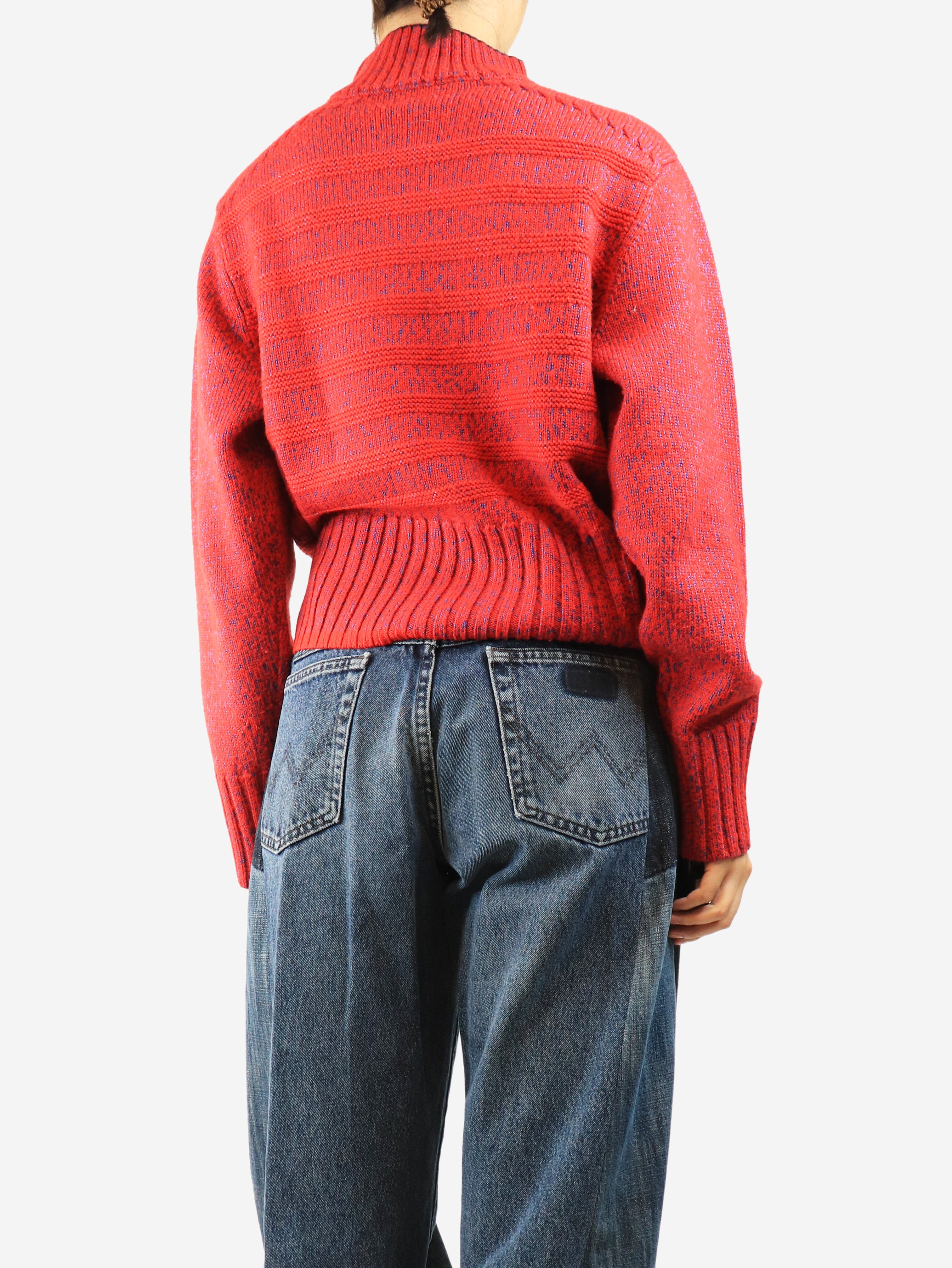 Red and blue turtleneck jumper - size L Knitwear Victoria Beckham 