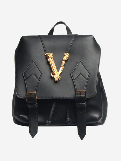 Black leather backpack Backpacks Versace 