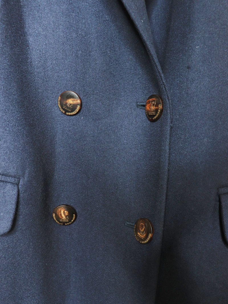 Navy double-breasted cashmere coat - size UK 8 Coats & Jackets Brunello Cucinelli 