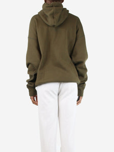 Isabel Marant Etoile Khaki graphic logo hoodie - size UK 6