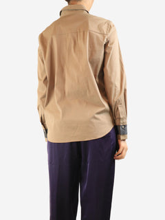 Brown cotton shirt - size M Tops Brunello Cucinelli 