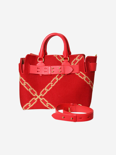 Red chain-link patterned shoulder bag Tote Bags Burberry 