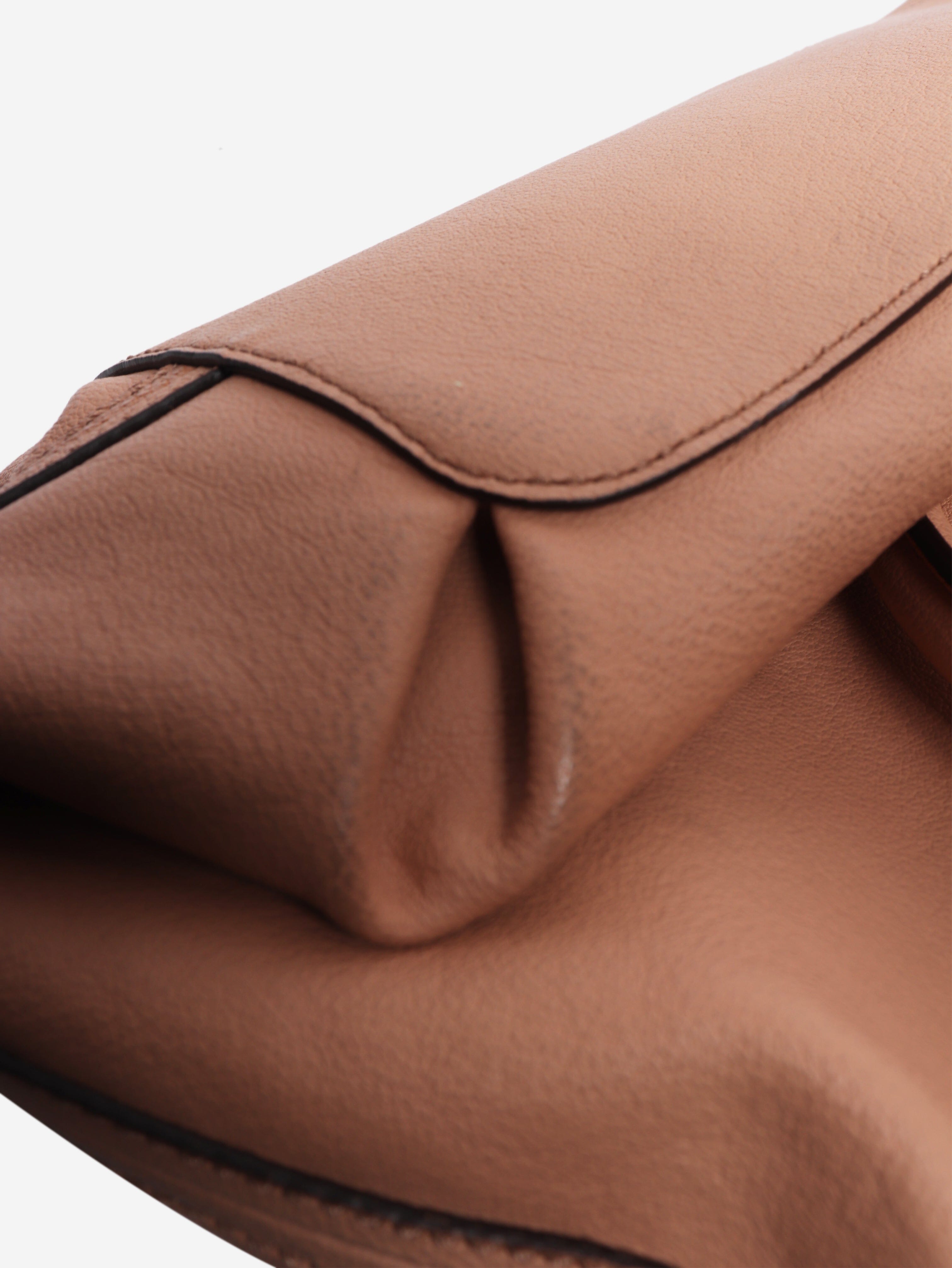 Peach Elsie leather tote bag Top Handle Bags Chloe 