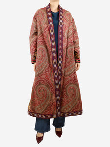 Etro Multicolour paisley padded coat - size UK 8