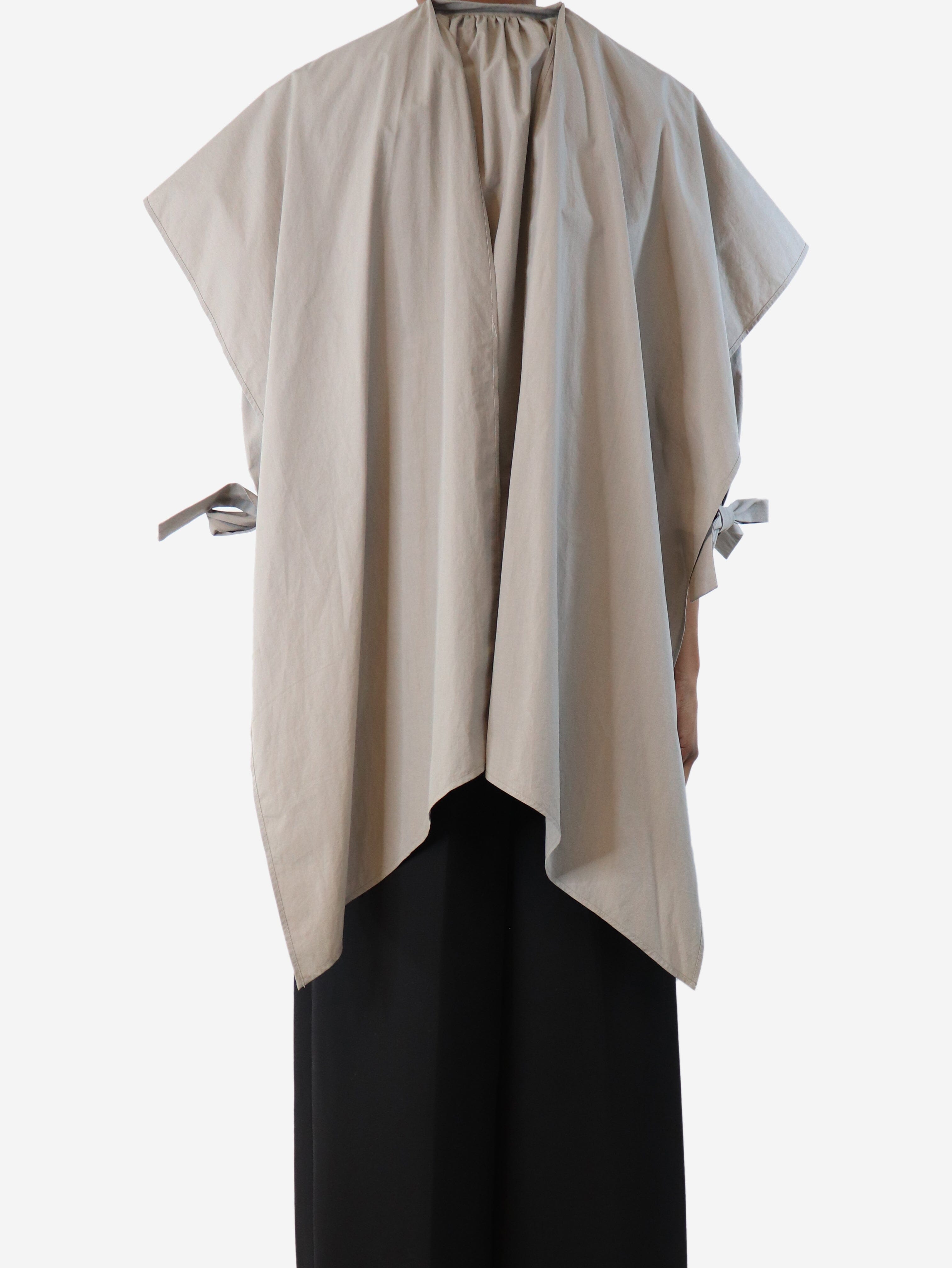 Greige puffy top with neck tie - size UK 6 Tops Eudon Choi 
