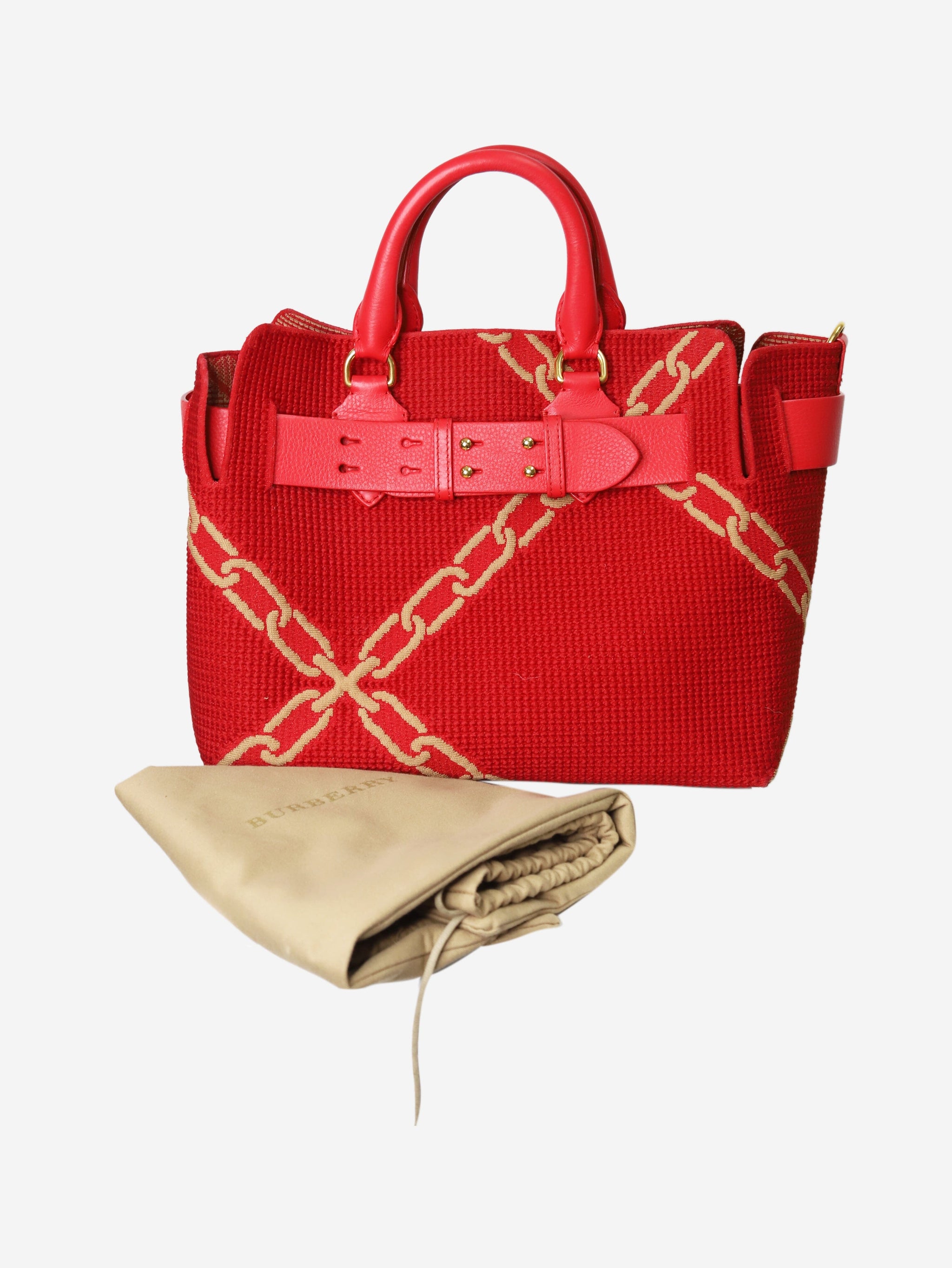 Burberry shoulder bag sale red