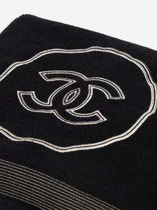 Chanel Black beach towel