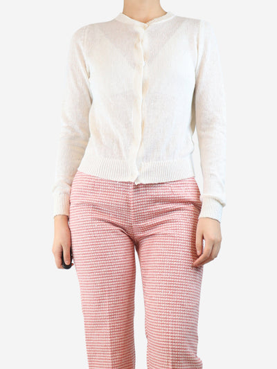 Cream sequin cardigan - size M Knitwear Brunello Cucinelli 