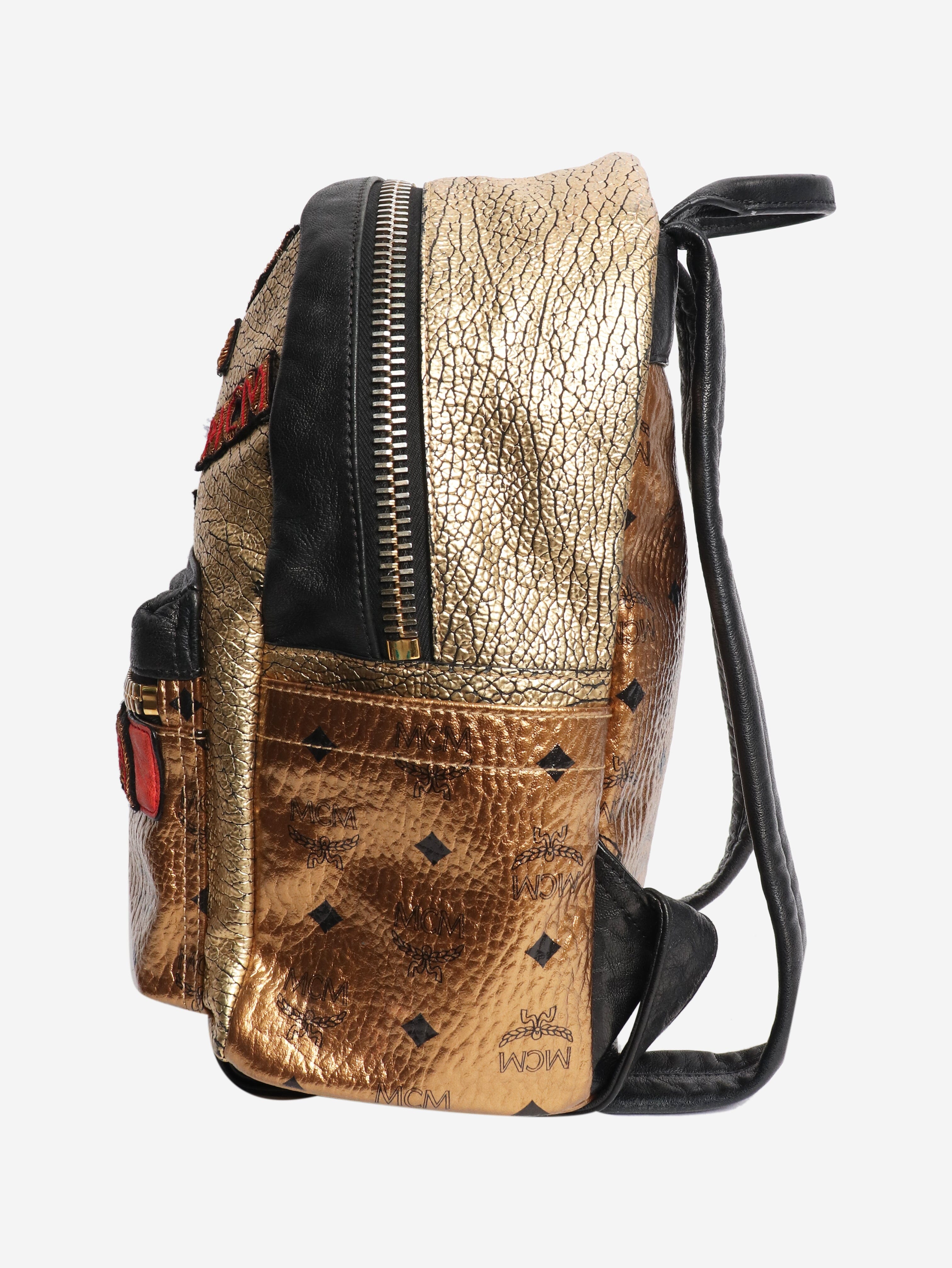 MCM Gold metallic backpack Backpacks MCM 