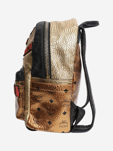 Gold metallic backpack alternate image
